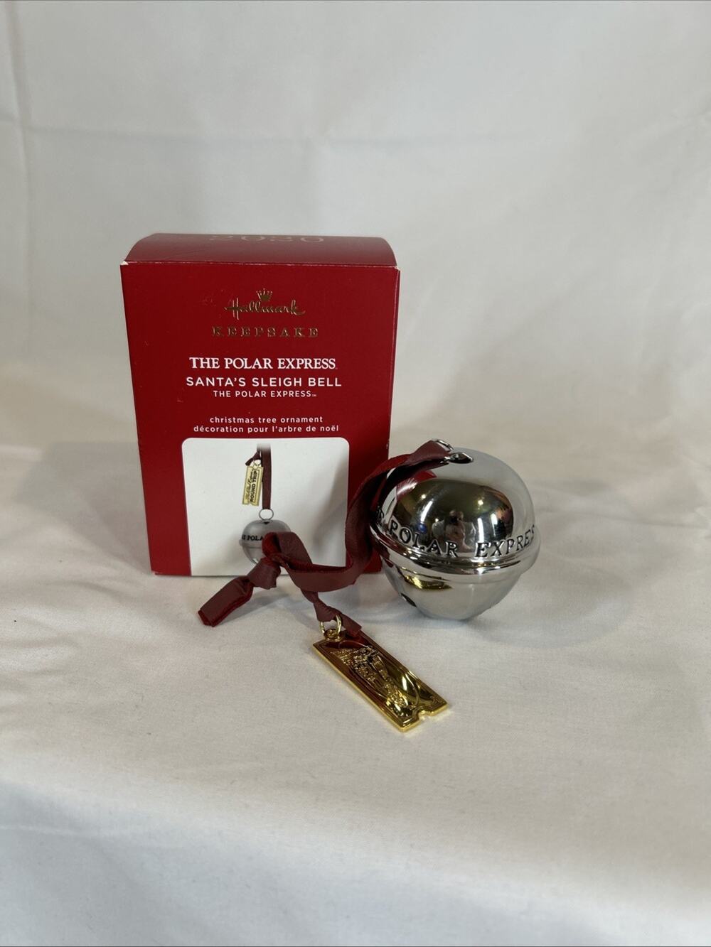 Hallmark Keepsake 1799QXI2321 Ornament - Silver Polar Express Santa Sleigh Bell